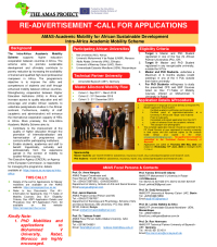 RE-ADVERTISEMENT Academic Mobility Call For Scholarships